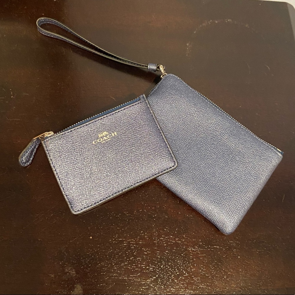Coach wristlet and card case set